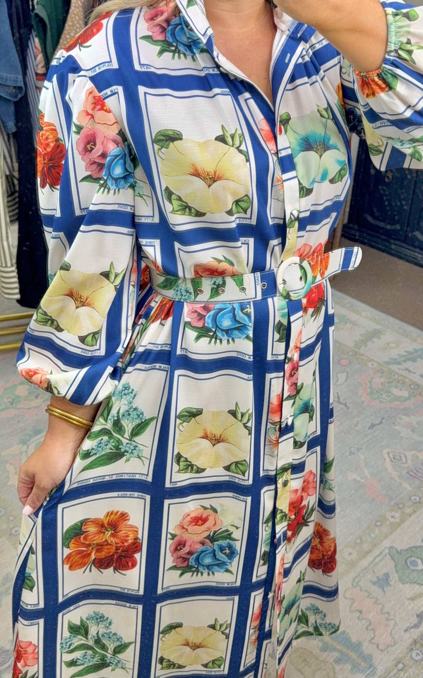 Archive Botanica Belted Midi Dress