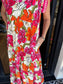 UMGEE: Peony Promenade Floral Print Tiered Midi Dress