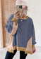 Casual Collage Color Block Pullover Top