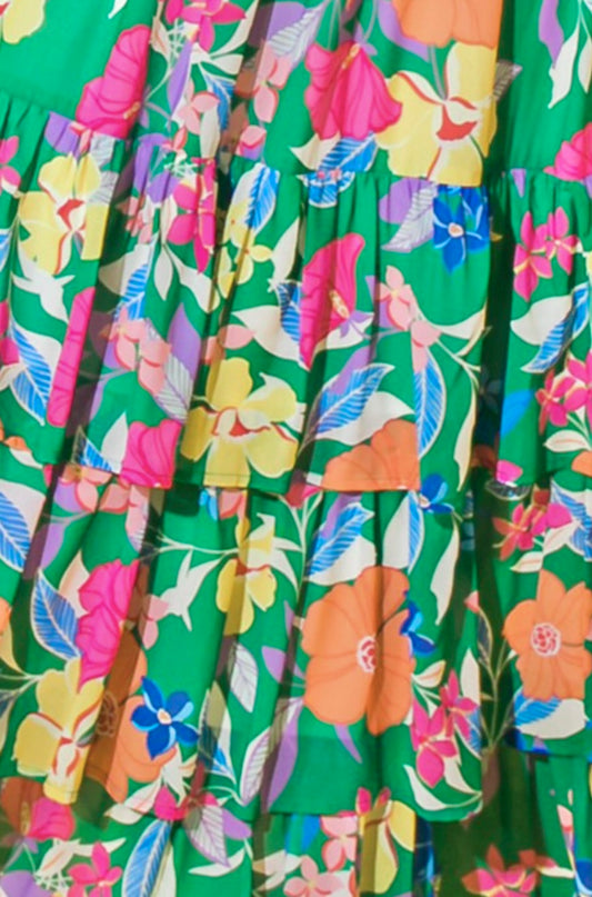 Pretty in Paradise Ruffle Maxi Dress
