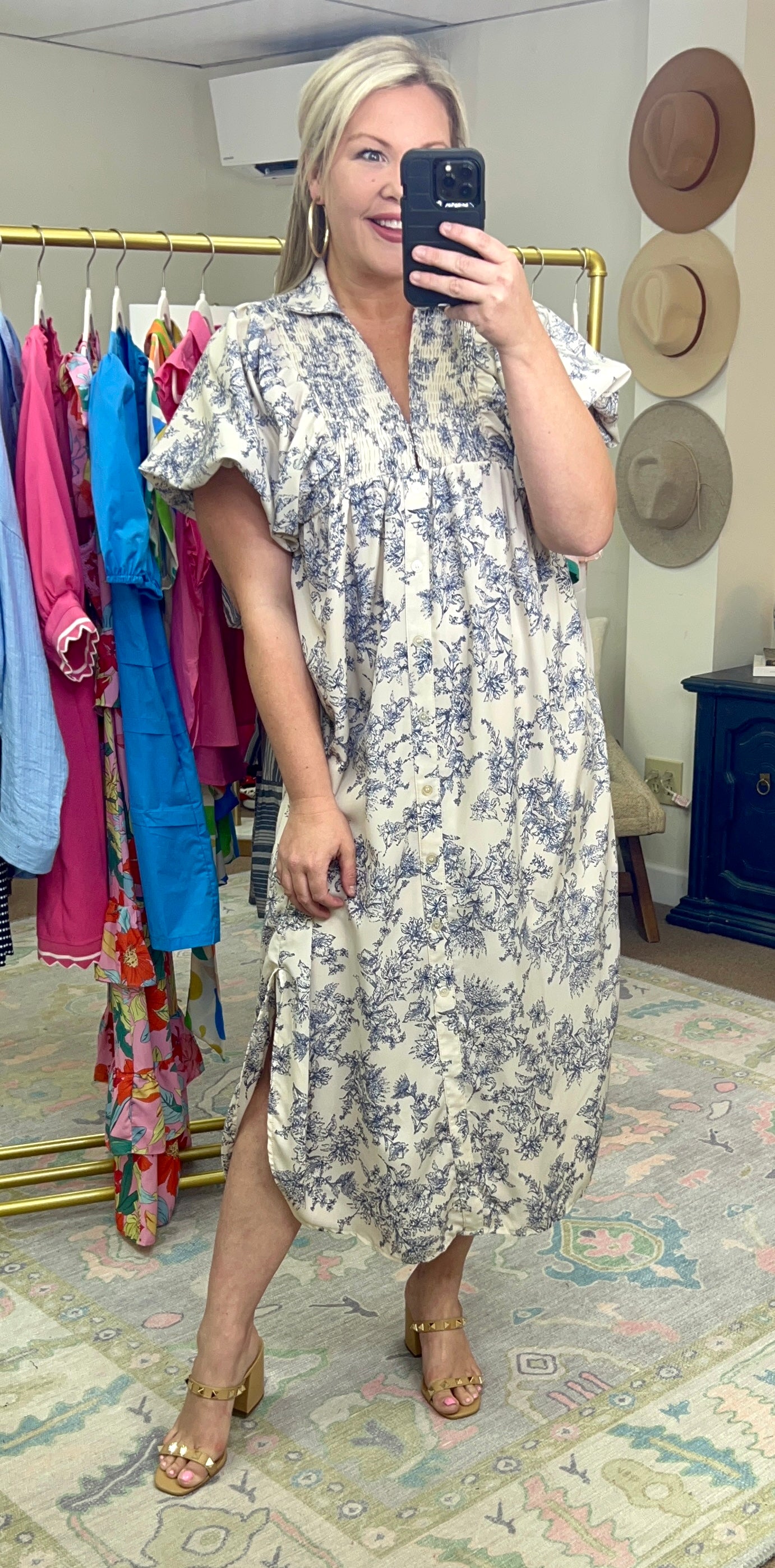 Oui Oui Toile Maxi Dress