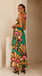 Lady Lotus Twist Halter Maxi Dress