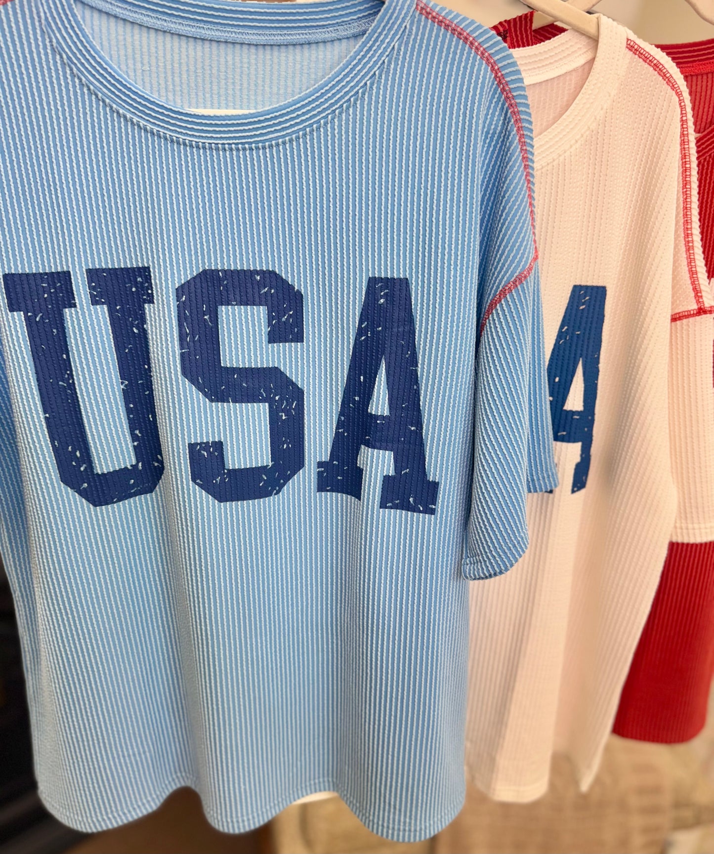 USA Ribbed Graphic Tee