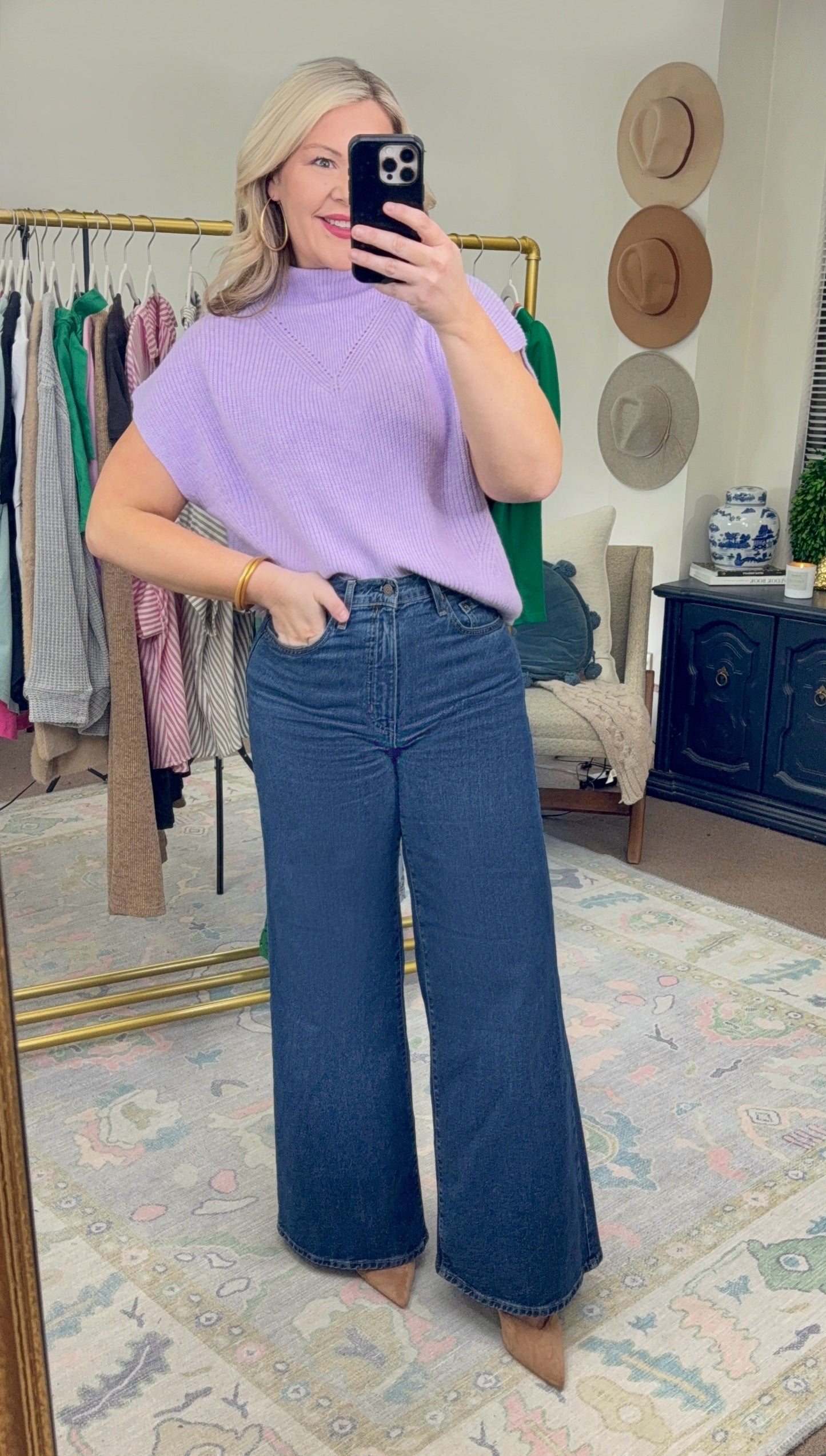 Soft Focus Mock Neck Knit Top