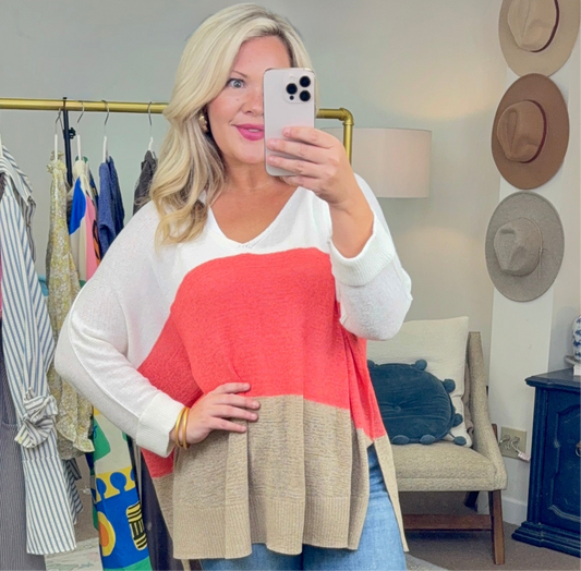 Life of Leisure Color Block Knit Top