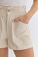 High Rise Cinch Waist Shorts