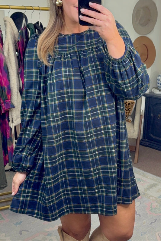Set The Standard Plaid Dress