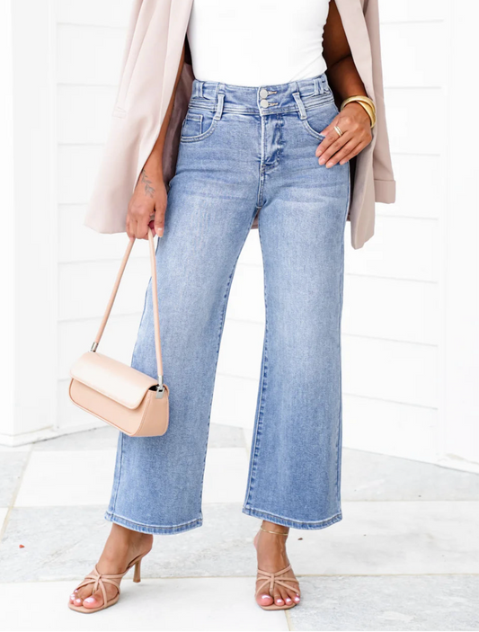 RISEN: Sweet Side High Rise Crop Denim