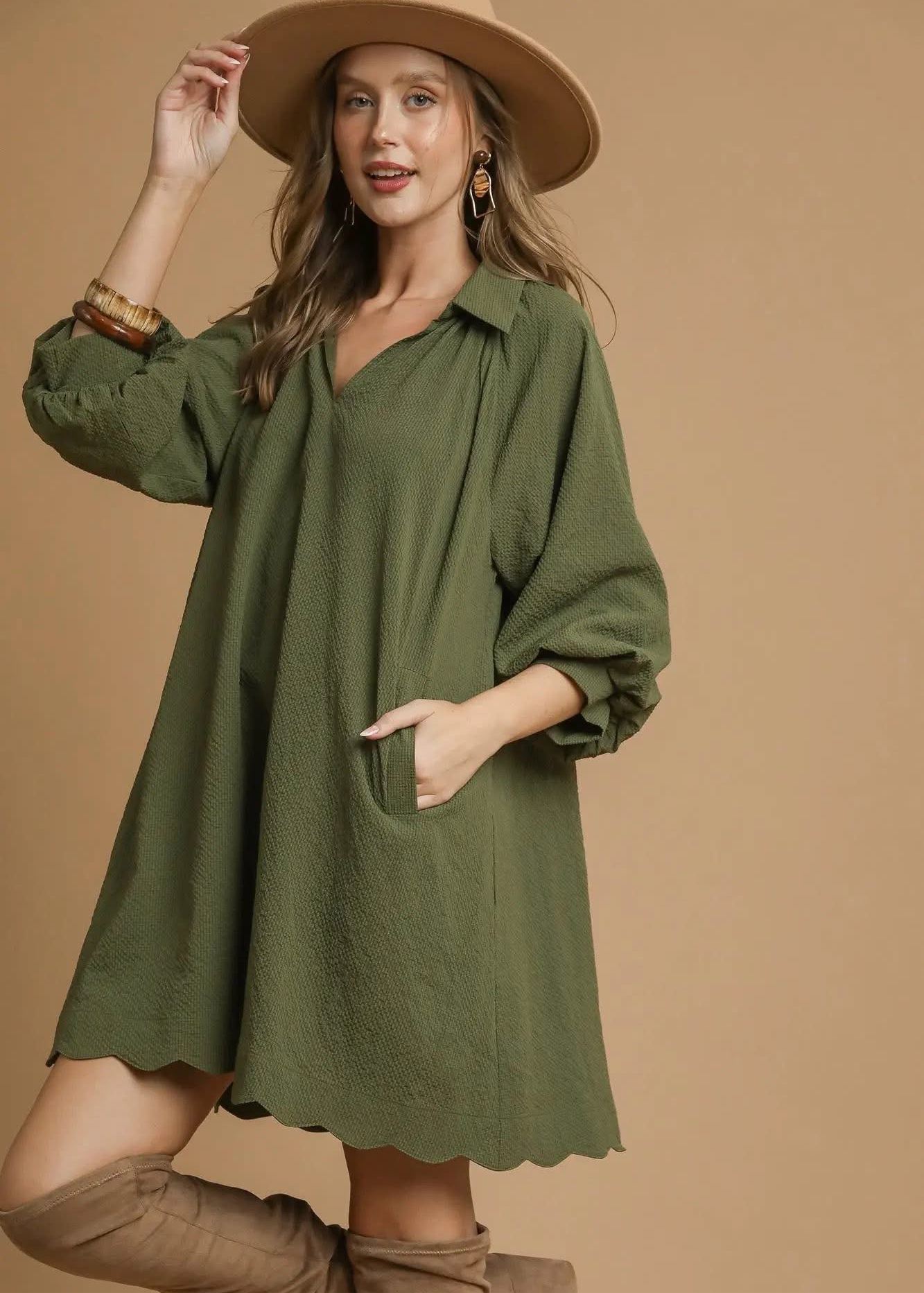 UMGEE: **MORE COLORS** Sweeten the Deal Scallop Hem Dress