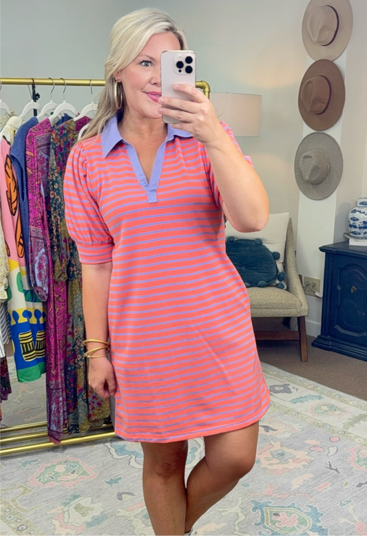 **MORE COLORS** Classic Cool Collar Shirt Dress