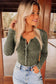 **MORE COLORS**Ribbed Henley Bodysuit
