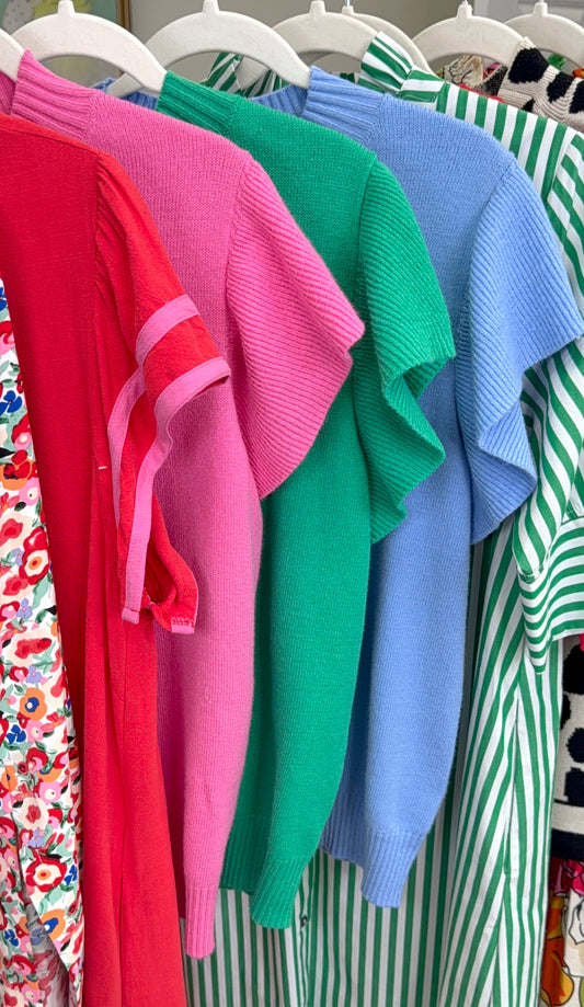 Soft Spoken Ruffle Knit Top