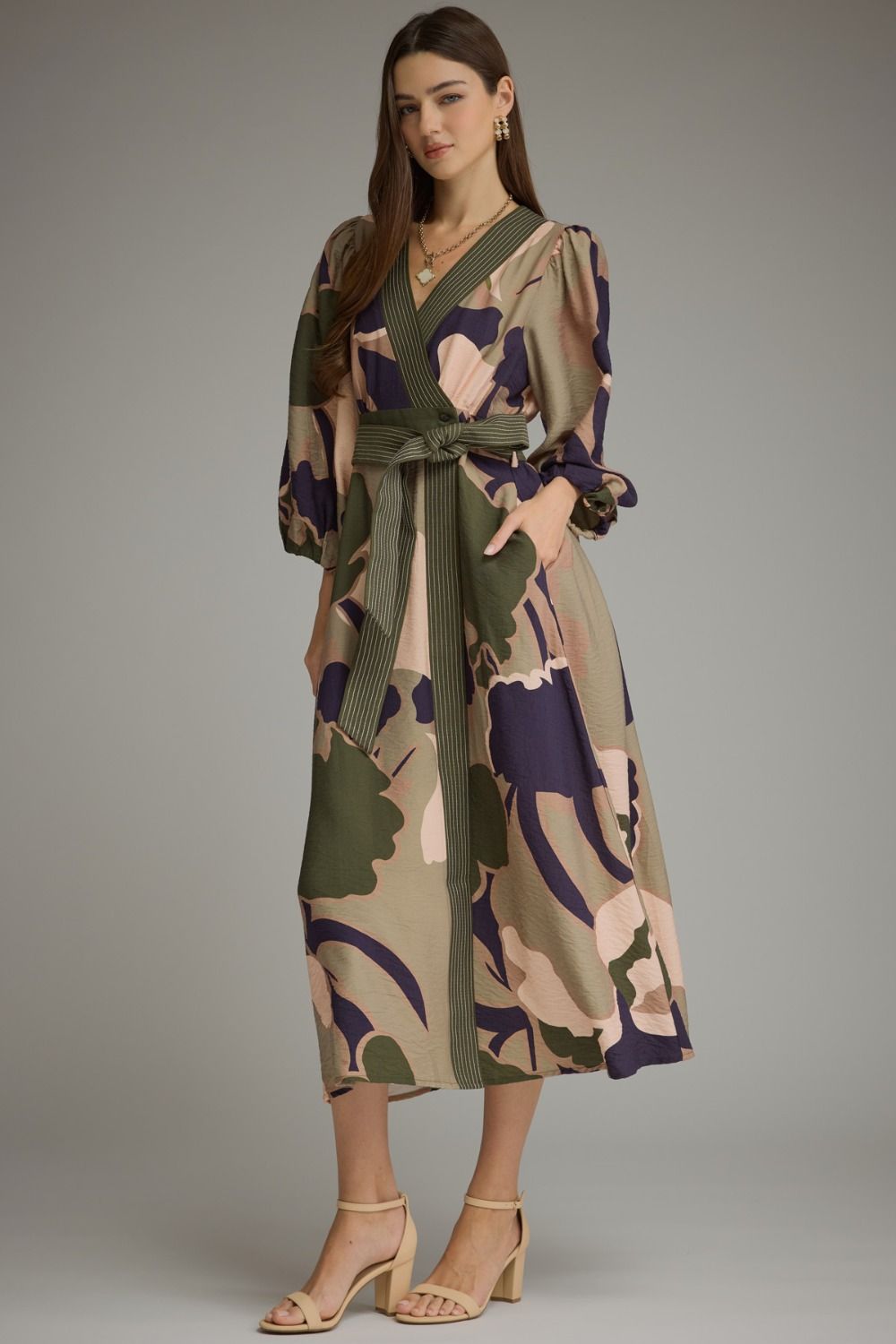 Picasso Perfection Print Midi Dress