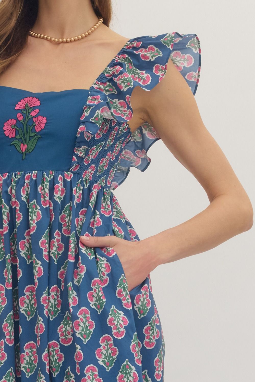Garden Hymn Ruffle Midi Dress