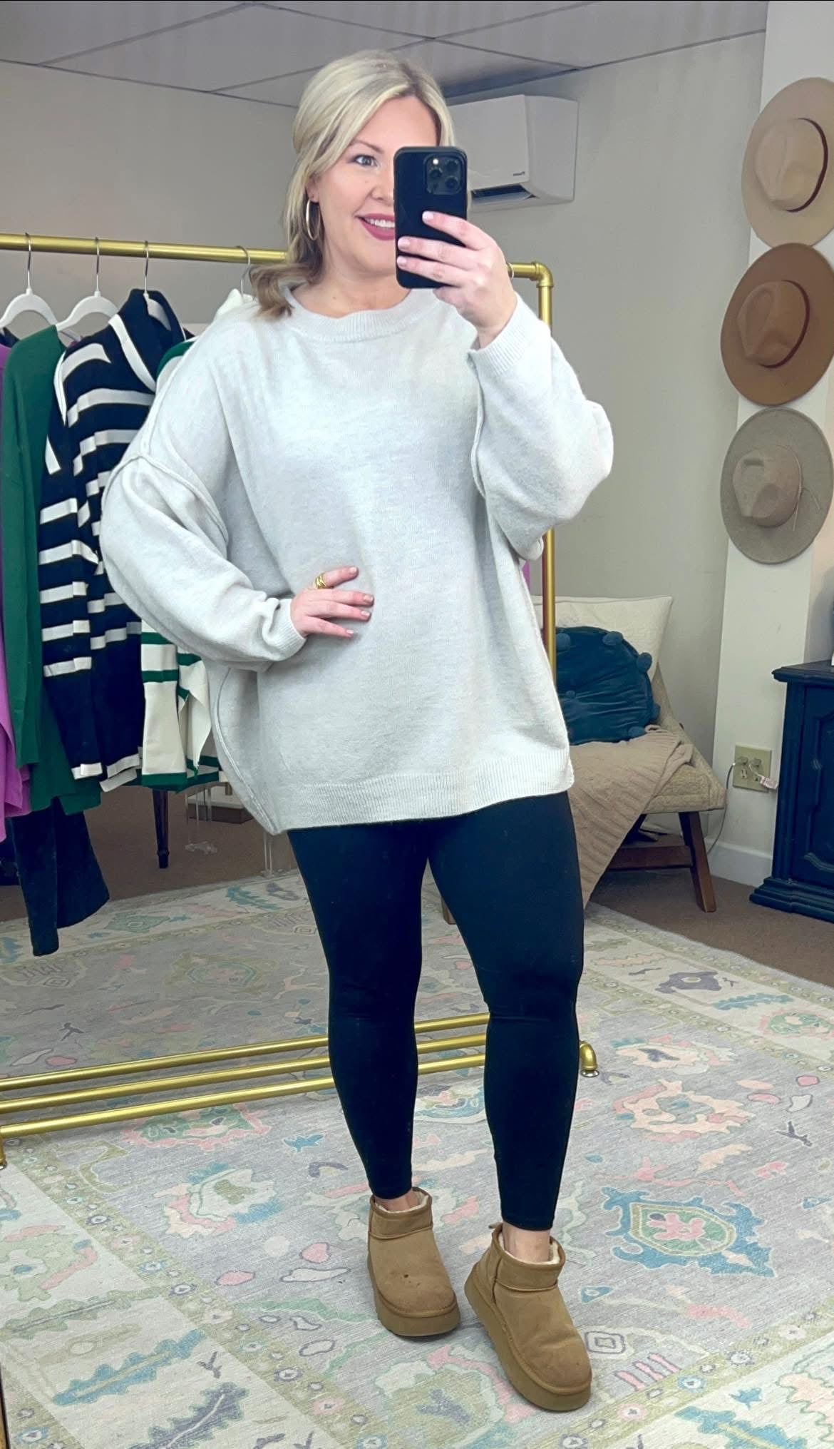 Day Off Work Slouchy Knit Top