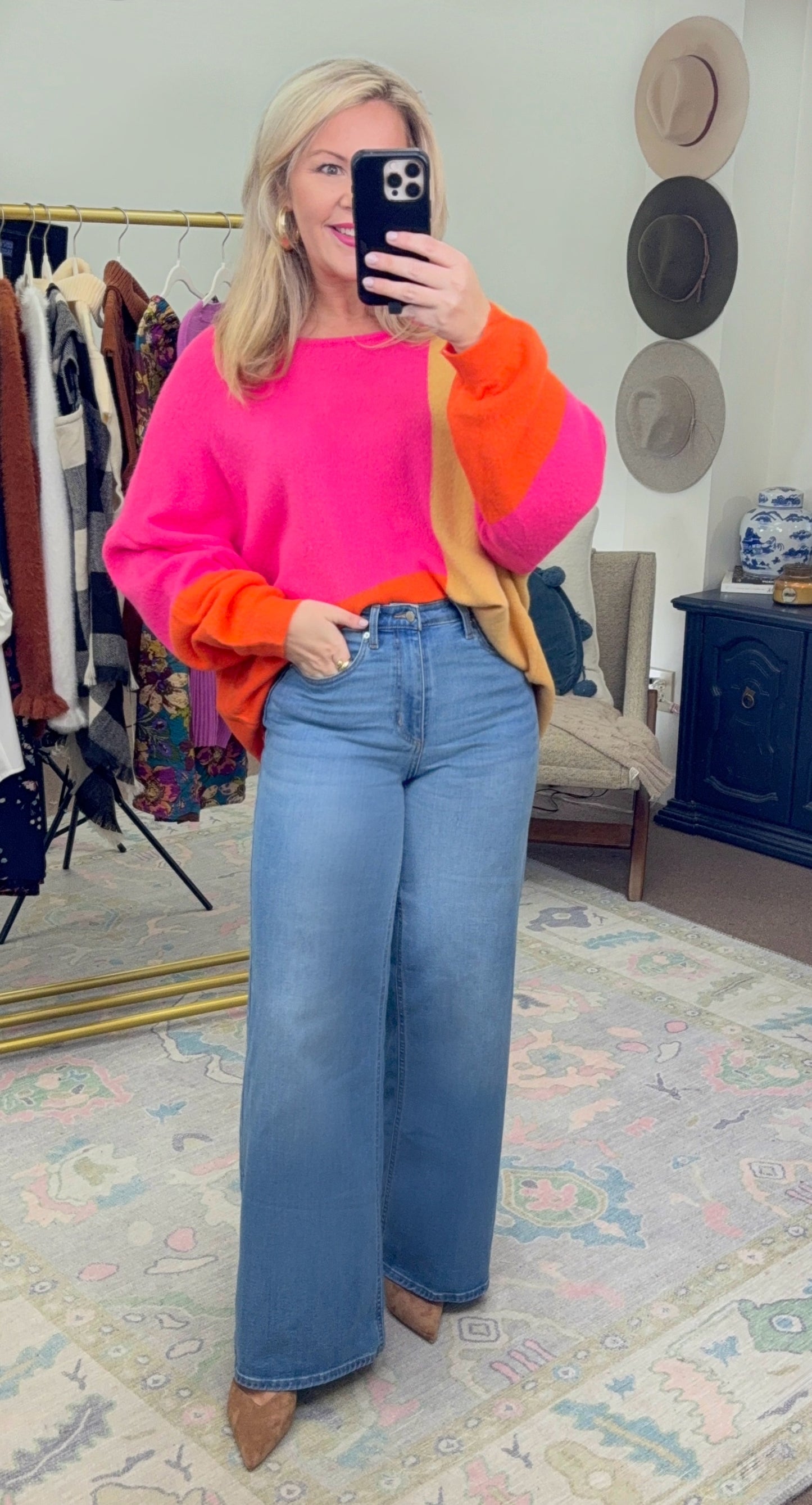 Bright Spot Color Block Knit Top