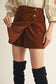 **MORE COLORS** Proper Poise Button Up Corduroy Skort