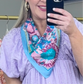 Turquoise Sunday Best Abstract Silk Neck Scarf