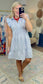 Always On Time Tiered Embroidered Dress