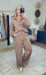 **MORE COLORS** Off Duty Collar Top Lounge Set