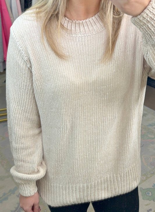 Heaven Sent Chenille Balloon Sleeve Sweater