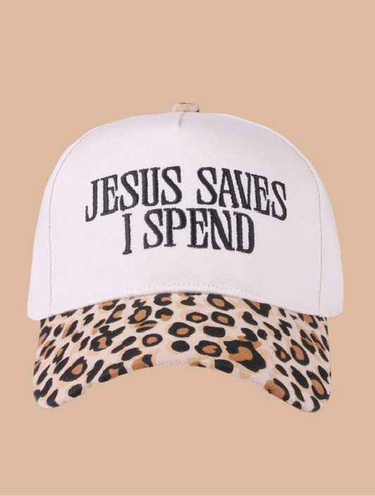 Jesus Saves I Spend Canvas Hat