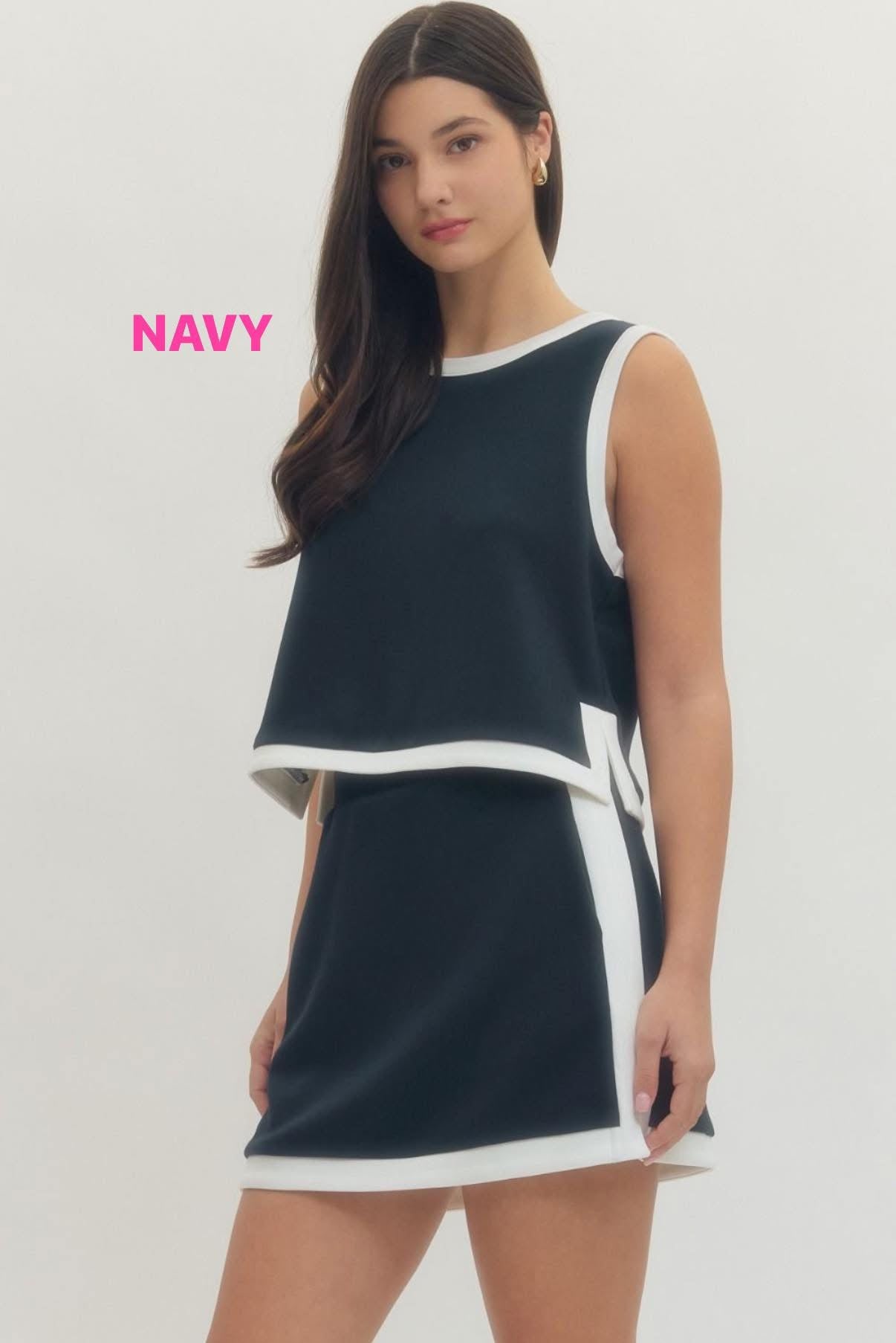 **MORE COLORS** Winning Streak Contrast Trim Top
