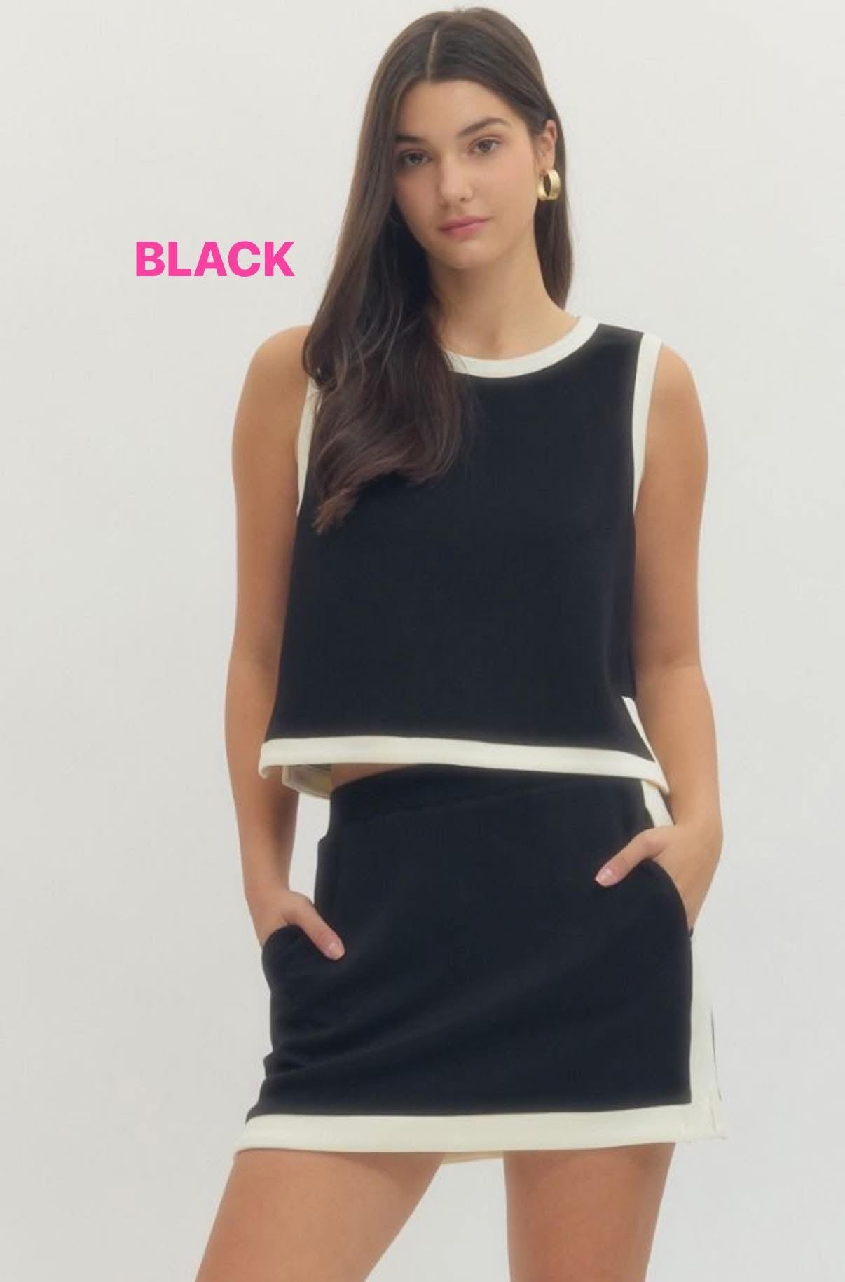 **MORE COLORS** Winning Streak Contrast Trim Top