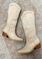 Miracle Mile Vegan Suede Boots in Tan