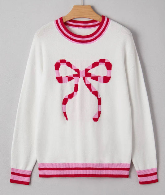 Sweetest Gift Bow Knit Top— PREORDER