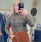 Untamed Leopard Print Mock Neck Top