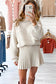 **MORE COLORS** Sweater Together Knit Pleated Skirt Set