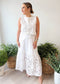 Moon River Embroidered Eyelet Flounce Skirt