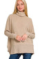 **MORE COLORS** Fireside Brushed Knit Cowl Neck Tunic Top