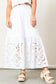Moon River Embroidered Eyelet Flounce Skirt