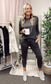 Fanning Jogger Pants in Black Leopard