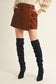 **MORE COLORS** Proper Poise Button Up Corduroy Skort