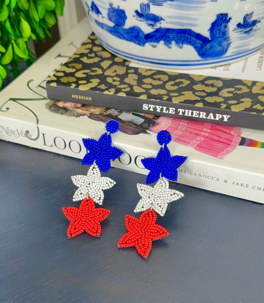 Beaded Star Stack Earrings
