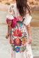 Maldives Motif Print Shirt Dress