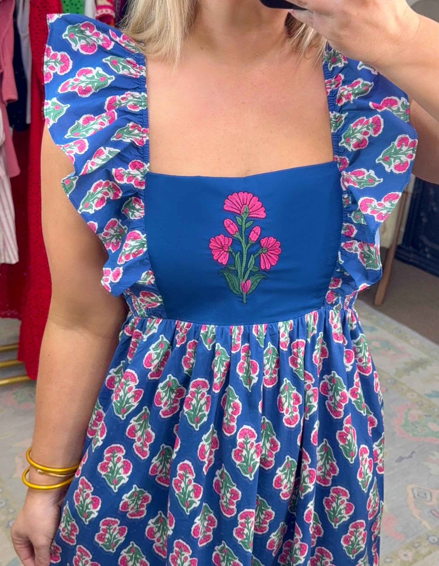 Garden Hymn Ruffle Midi Dress