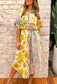 Flower Child Mix Print Shirt Dress