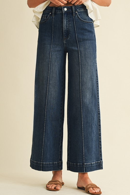 **MORE COLORS** Truth Be Told Pin Tuck Wide Leg Jeans