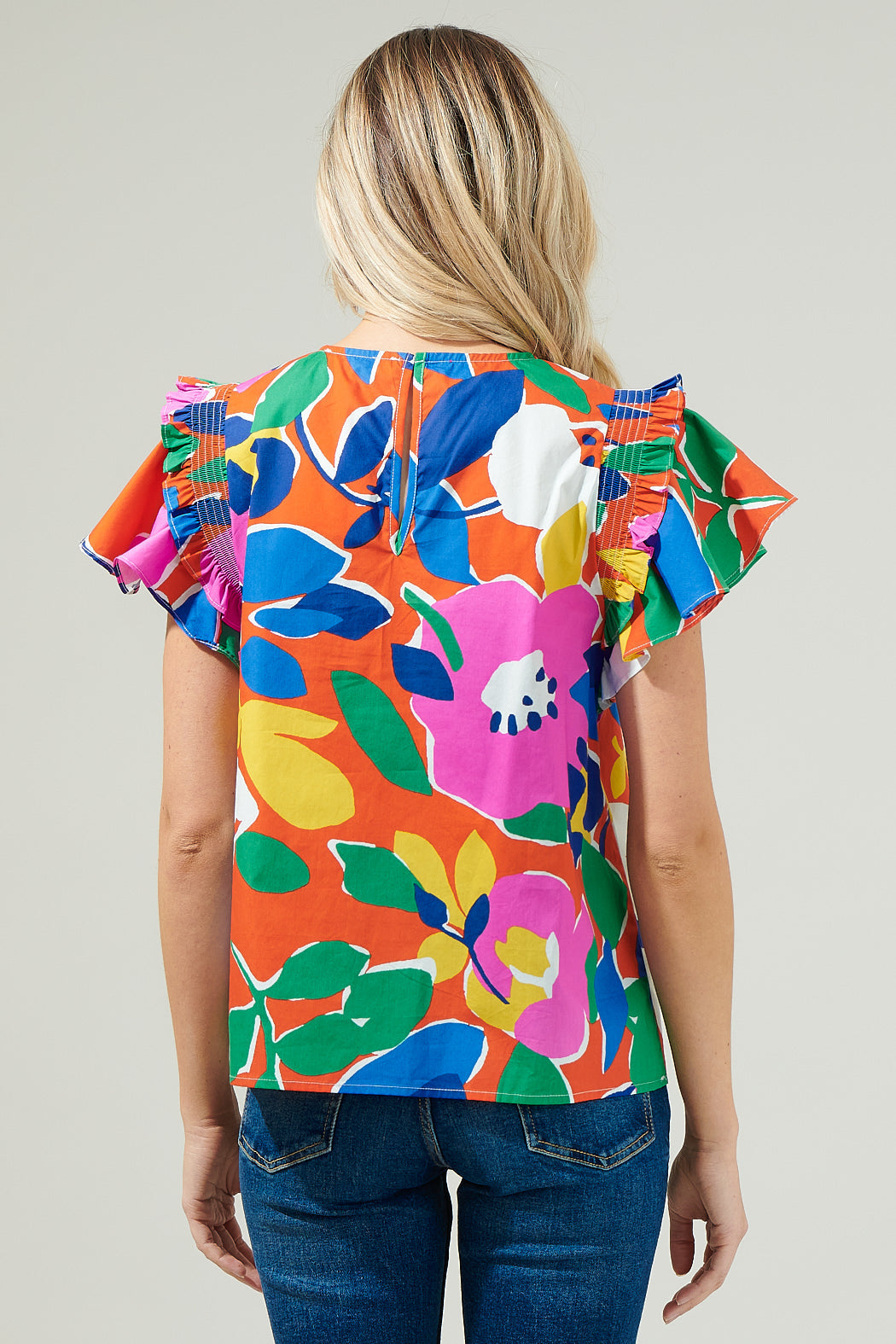 Keep Things Fresh Poplin Ruffle Top