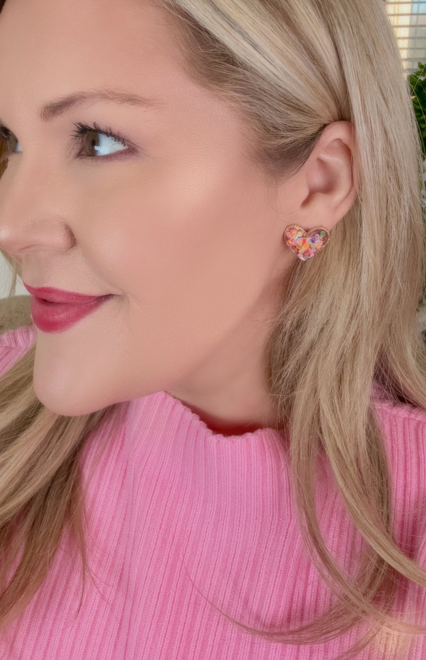 Happy Hearts Confetti Stud Earrings