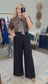 Wildly Appropriate Tie Neck Leopard Blouse