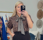 Wildly Appropriate Tie Neck Leopard Blouse