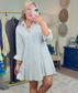Head Start Stripe Flounced Shirt Dress