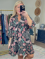 Rose Reverie Print Mini Dress