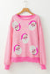 Oh What Fun Sequin Santa Pullover Top