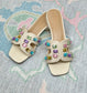 Precious Stone Embellished H Cut Sandals
